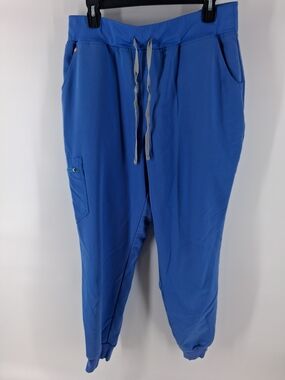 Figs Women's Royal Blue Drawstring Joggers with Cargo Pocket